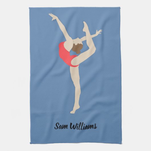 女性体操選手 キッチンタオル (縦)
