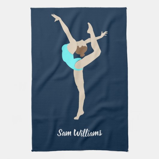 女性体操選手 キッチンタオル (縦)