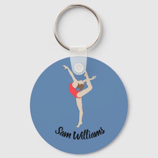 女性体操選手 キーホルダー (正面)