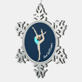 女性体操選手 スノーフレークピューターオーナメント (右)