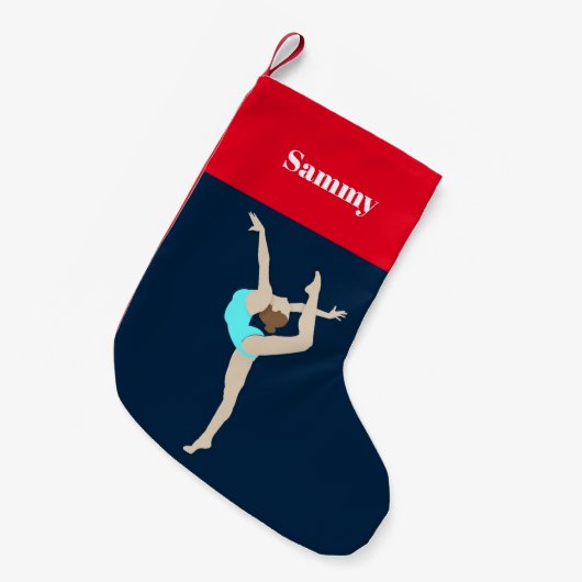 女性体操選手 スモールクリスマスストッキング (正面 (吊り時))