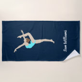 女性体操選手 ビーチタオル (正面)