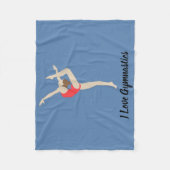 女性体操選手 フリースブランケット (正面)