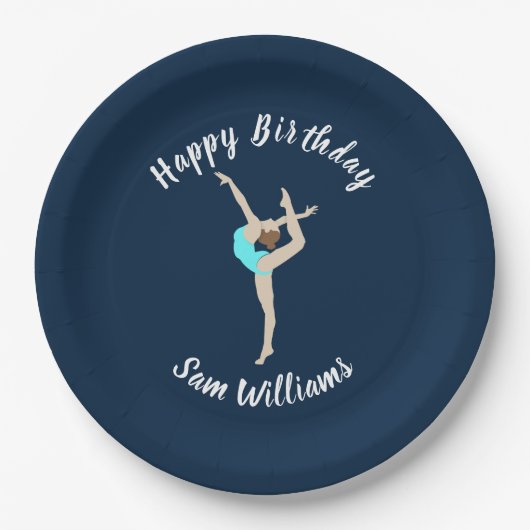 女性体操選手 ペーパープレート (正面)