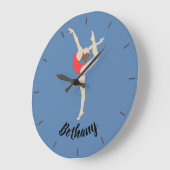 女性体操選手 ラージ壁時計 (傾斜)