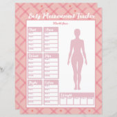 女性体測定トラッカー重量損失グラフ (正面/裏面)