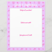 女性体測定トラッカー重量損失グラフ (裏面)