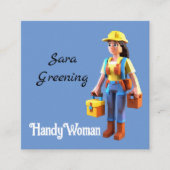 女性便利屋 スクエア名刺 (正面)