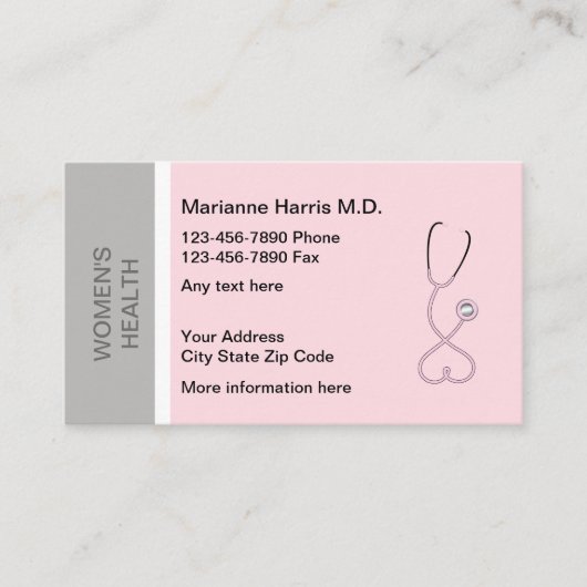 女性保健医師アポイントメントカード 予約カード (正面)