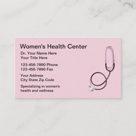 女性保健医療アポイントメントカード 名刺 (正面)