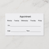 女性保健医療アポイントメント名刺 名刺 (裏面)