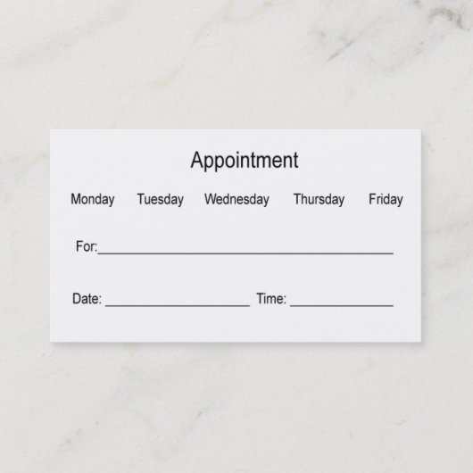 女性保健医療アポイントメント名刺 名刺 (裏面)