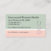 女性保健医療聴診器の名刺 名刺 (正面)