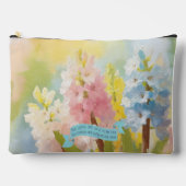 女性信仰聖書、ヒヤシンスの花、母の日 アクセサリーポーチ (正面)