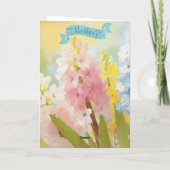 女性信仰聖書、ヒヤシンスの花、母の日 シーズンカード (裏面)