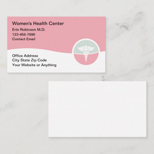 女性健康医学博士の名刺 名刺 (正面/裏面)