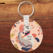 女性先生ギフトクラッシーレディーハイゲキツネ キーホルダー (正面)