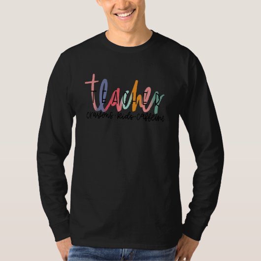 女性先生ライフ先生クライアンズキッズカフェイン Tシャツ (正面)