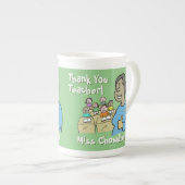 女性先生 ボーンチャイナマグカップ (正面右)