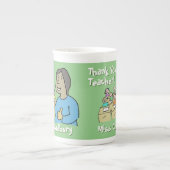 女性先生 ボーンチャイナマグカップ (正面)