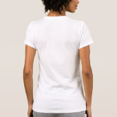 女性全速力のフィットネスのピンクのスタンプのTシャツ Tシャツ (裏面)