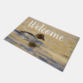 女性共通のゴールデンアイアヒル ドアマット (アングル)