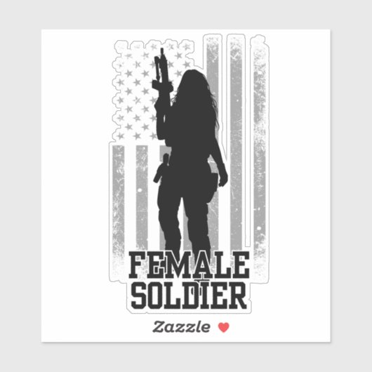 女性兵士 シール (シート)
