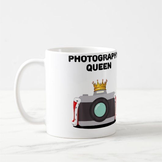 女性写真家クイーン コーヒーマグカップ (左)