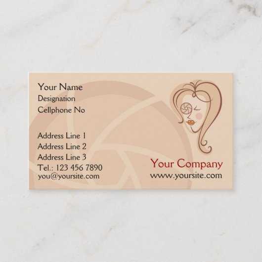 女性写真家ビジネスカード 名刺 (正面)