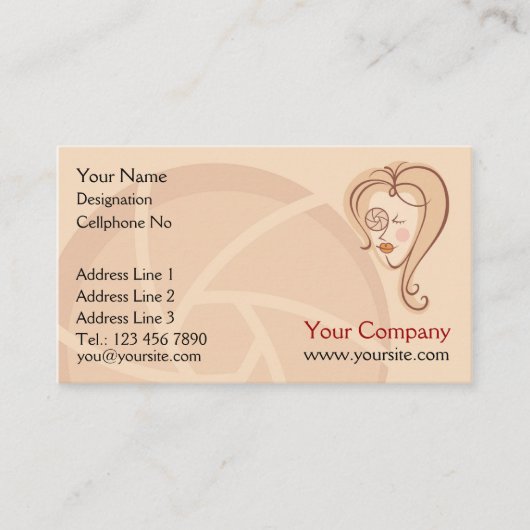 女性写真家ビジネスカード 名刺 (正面)