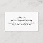 女性写真家ホールディングカメラ 名刺 (裏面)