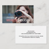 女性写真家ホールディングカメラ 名刺 (正面/裏面)