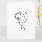 女性写真家 カード (黄色い花)