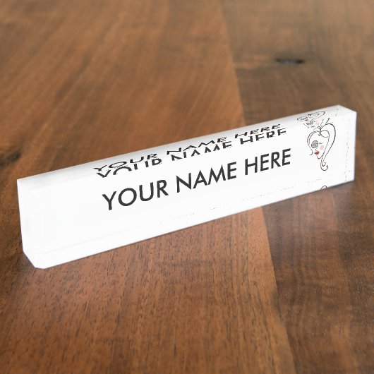 女性写真家 デスクネームプレート (側面)