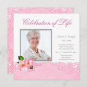 女性写真追悼式のお知らせ 招待状 (正面/裏面)