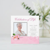 女性写真追悼式のお知らせ 招待状 (スタンド正面)