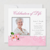 女性写真追悼式のお知らせ 招待状 (正面)