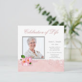 女性写真追悼式のお知らせ 招待状 (スタンド正面)