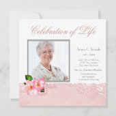 女性写真追悼式のお知らせ 招待状 (正面)