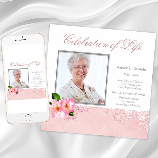 女性写真追悼式のお知らせ 招待状