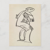 女性勉強姿 | Henri Gaudier-Brzeska ポストカード (正面)