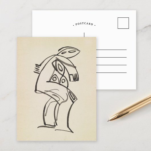 女性勉強姿 | Henri Gaudier-Brzeska ポストカード