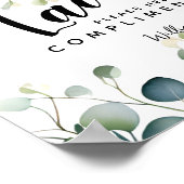 女性化粧室の看板トイレタリー籠ユーカリ ポスター (角)