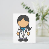 女性医学博士 ポストカード (スタンド正面)