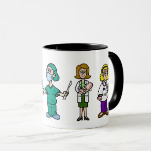 女性医師コーヒーマグ マグカップ