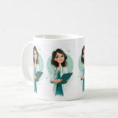 女性医師マグカップデザイン コーヒーマグカップ (正面左)