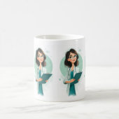 女性医師マグカップデザイン コーヒーマグカップ (中央)