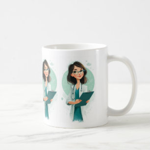女性医師マグカップデザイン コーヒーマグカップ