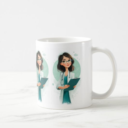 女性医師マグカップデザイン コーヒーマグカップ (右)