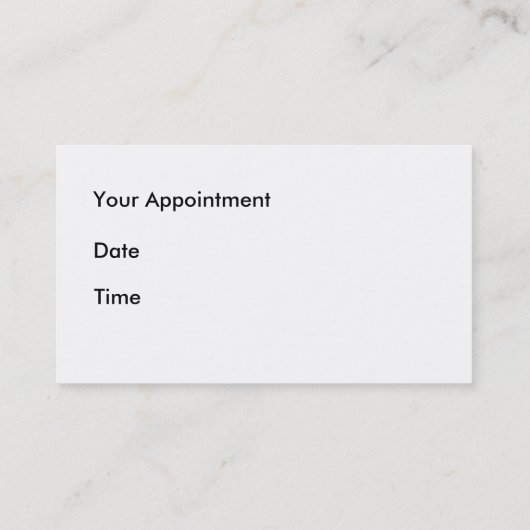 女性医師名前をカスタムする名刺 予約カード (裏面)